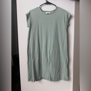 Madewell Mint Green Crewneck Tee Dress